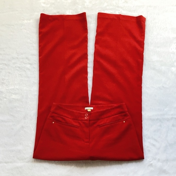 Like New Anthropologie Leifsdottir Orange Red Wide Leg Pants - Picture 3 of 8